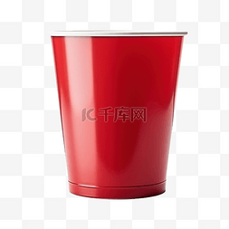 塑料空杯子图片_空的红色塑料杯与模型的剪切路径