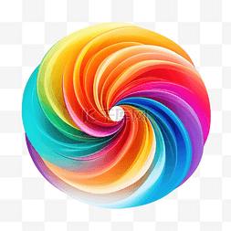 彩虹圈漩涡背景元素ai生成