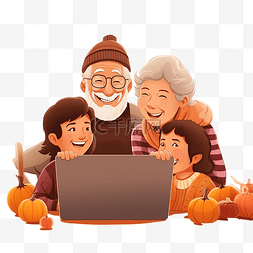 中美家庭图片_网络浏览器 Windows 中的感恩节快乐