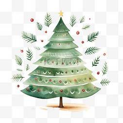 圣诞快乐卡，有一棵可爱的树