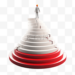 台阶背景图片_3d 人物商人插画攀登成功目标的台