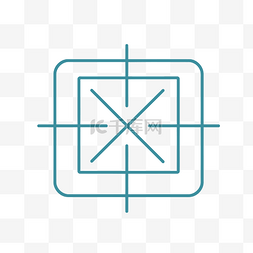 方形公司印章图片_方形箭头线性图标 向量