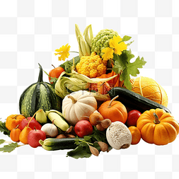 新鲜的蔬菜水果图片_春季收获的蔬菜和水果静物画感恩