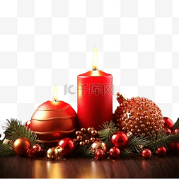 蓝色星光球图片_蜡烛和圣诞节庆祝活动