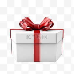 白色礼物盒开图片_经典优雅的开放空白色礼盒，用红
