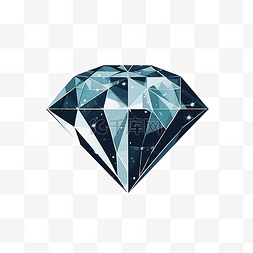 简约风格的钻石插图