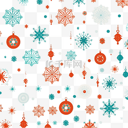 波形海浪图片_圣诞无缝图案，带有几何图案雪花