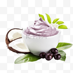 奶油烩饭图片_美味的巴西巴西莓奶油