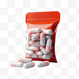 药片包装图片_包装上药丸的 3d 插图