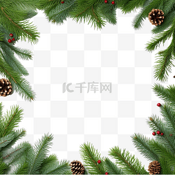 白色圣诞边框图片_圣诞节边框上白色隔离