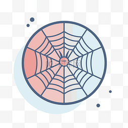 彩色蜘蛛网图标 向量
