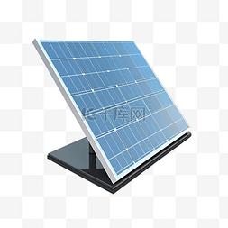 太阳能电池板的 3d 插图