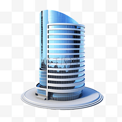 城市圆形城市图片_蓝色圆形摩天大楼