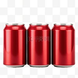 啤酒特写图片_红色铝制饮料罐