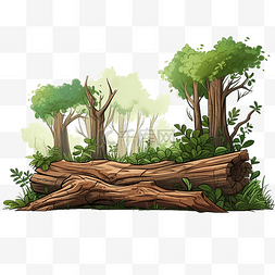 布格条纹图片_爬行的树干插画
