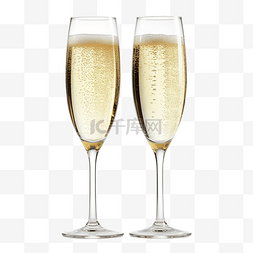 两杯香槟