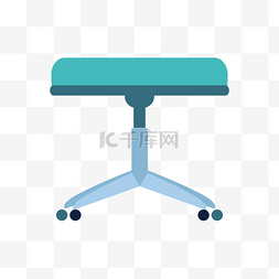 小椅子插画图片_办公桌椅凳子蓝色