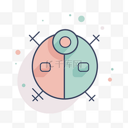 良好icon图片_2 个在背景上移动的彩色圆圈和球 