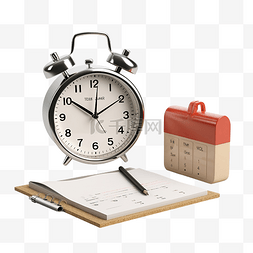 闹钟计划图片_3d 最小时间管理概念生活计划管理