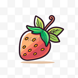 草莓高清图片_草莓的彩色卡通设计 向量
