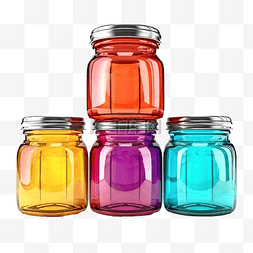 木桌上彩色塑料罐隔离切口