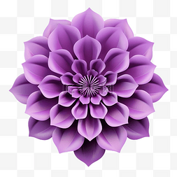 3d 紫色花