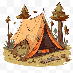 露營帳篷 向量