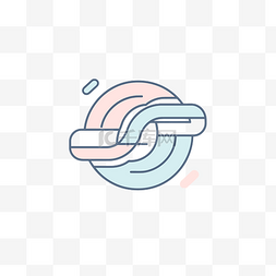 一个带有波浪的圆环的图标设计 