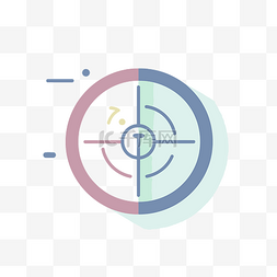 圆圈上目标的一个图标 向量