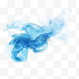 蓝色的烟雾图片_逼真的蓝色烟雾效果