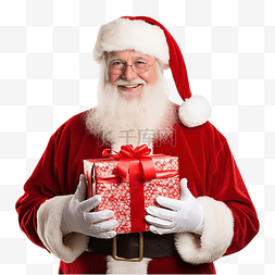 圣诞老人在圣诞树下送礼物