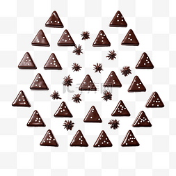 圣诞树形状的小甜巧克力糖框架