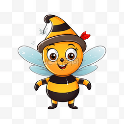 蜂蜜水彩图片_圣诞节可爱的蜜蜂