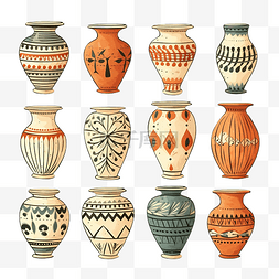 碗或花瓶古代陶器插图