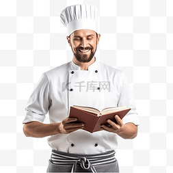 厨师搅拌图片_厨师厨师面包师拿着搅拌碗食谱书
