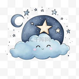 可爱的月亮和星星