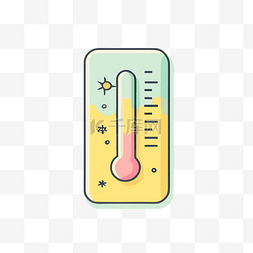 温度计图标用彩色条表示温度 向