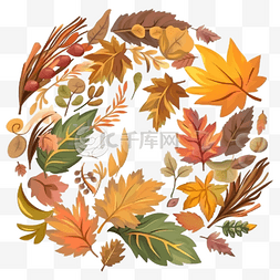 秋天的框架与落叶
