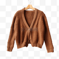 棕色针织夹克