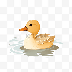 鸭子洗澡图片_简约风格的小鸭插画