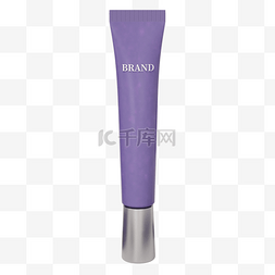 包装3d模型图片_3d化妆品样机模型紫色质感