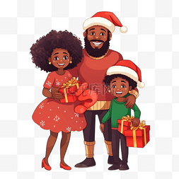 父母孤立孩子图片_非洲家庭庆祝圣诞节