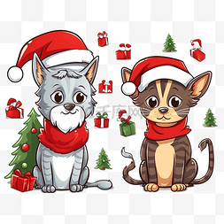 找相同和不同图片_在圣诞节期间找到两个相同的卡通