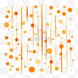 抽象線條图片_条纹斑点橙色数字水彩png