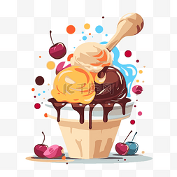 冰淇淋勺图片_冰淇淋勺 向量