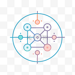 颜色圆圈图片_周围有四个不同颜色圆圈的图表 