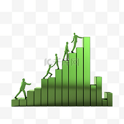绿色上上升图片_工人用绿色箭头向上的职业发展概