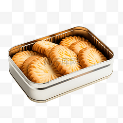 锡盒中的黄油饼干