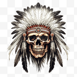 阿诺图片_头骨 酋长 印第安人 美洲原住民