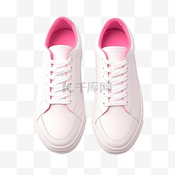 青年节展板图片_白色粉色运动鞋站立